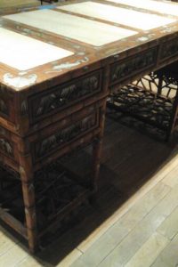 Antique desk ready to ship by our artwork shipping and delivery team
